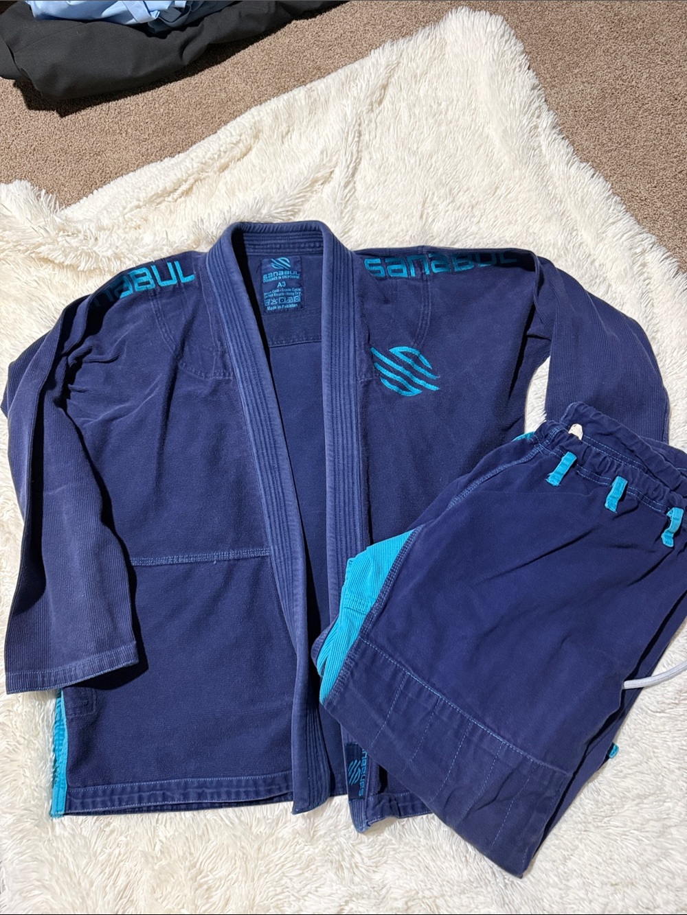 Men's Navy & Teal Pajama Set - Jiu-Jitsu Gi Style